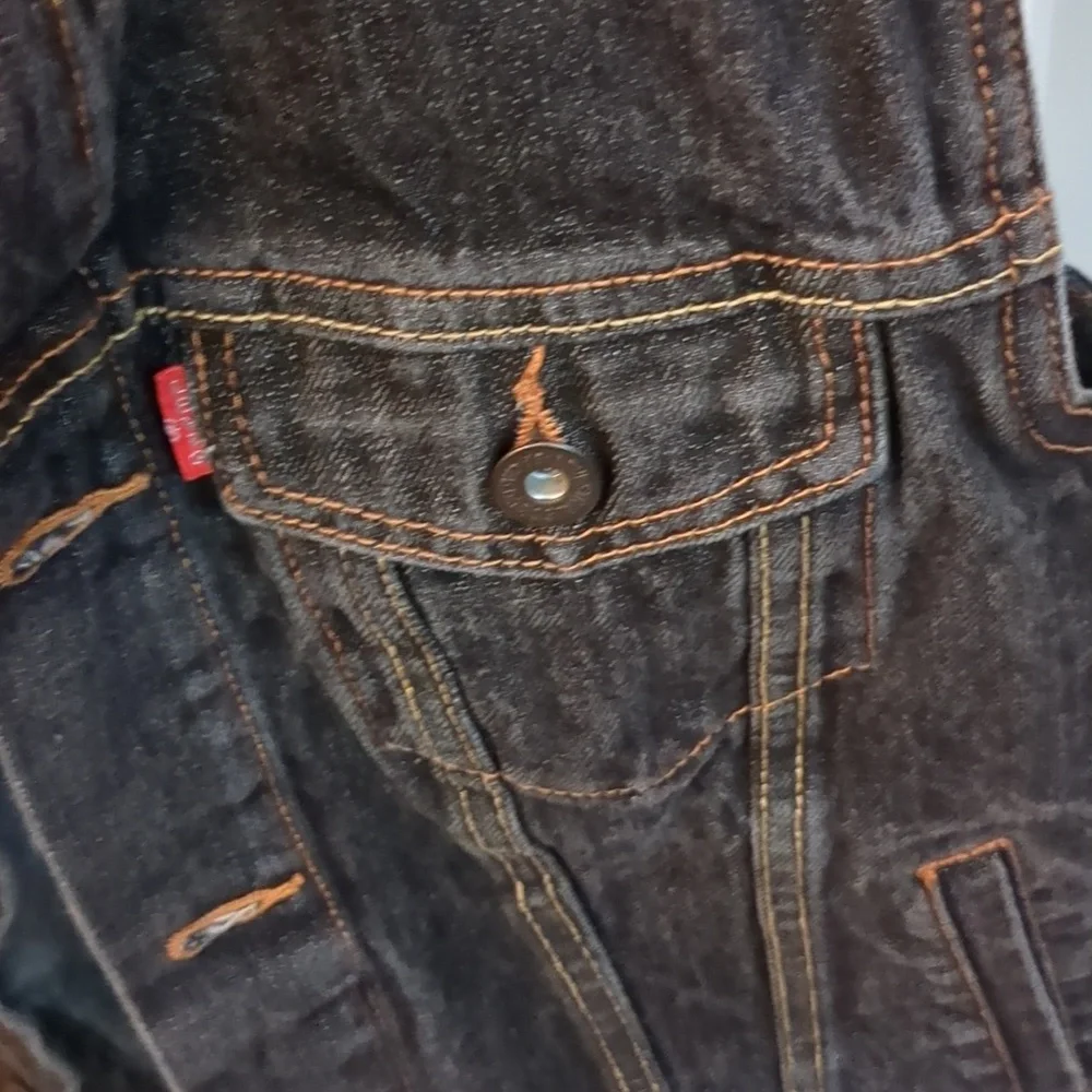 Levi's Black Denim Vest 10-12